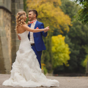 Happy Couple at thier wedding